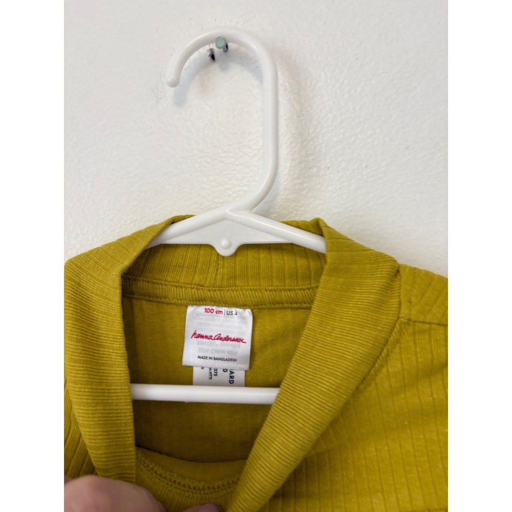 Hanna Andersson Long Sleeve Mock Turtleneck Dress  Parakeet Green Size 4 – NWOT - Picture 4 of 4
